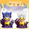 Einzigartige Pikachu Gengar Transformationsmodell Figur Hochwertiges PVC Sammlerstück 12cm