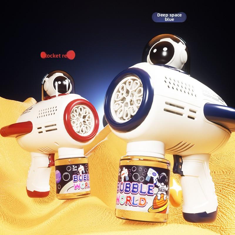 Kids Space Astronaut Themed Bubble Machine Toys A Fully Automatic Bubbles Gun For Children Outdoor Toy Birthday Partie Into Gift