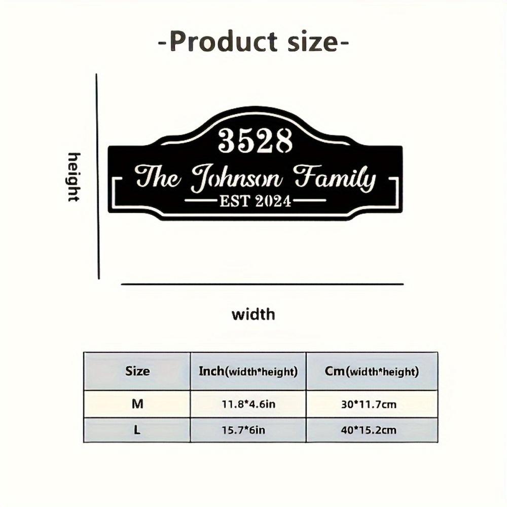 

Exclusive Handmade Custom Metal Address Sign House Numbers Street Name Weatherproof Wall Mounted 30cm