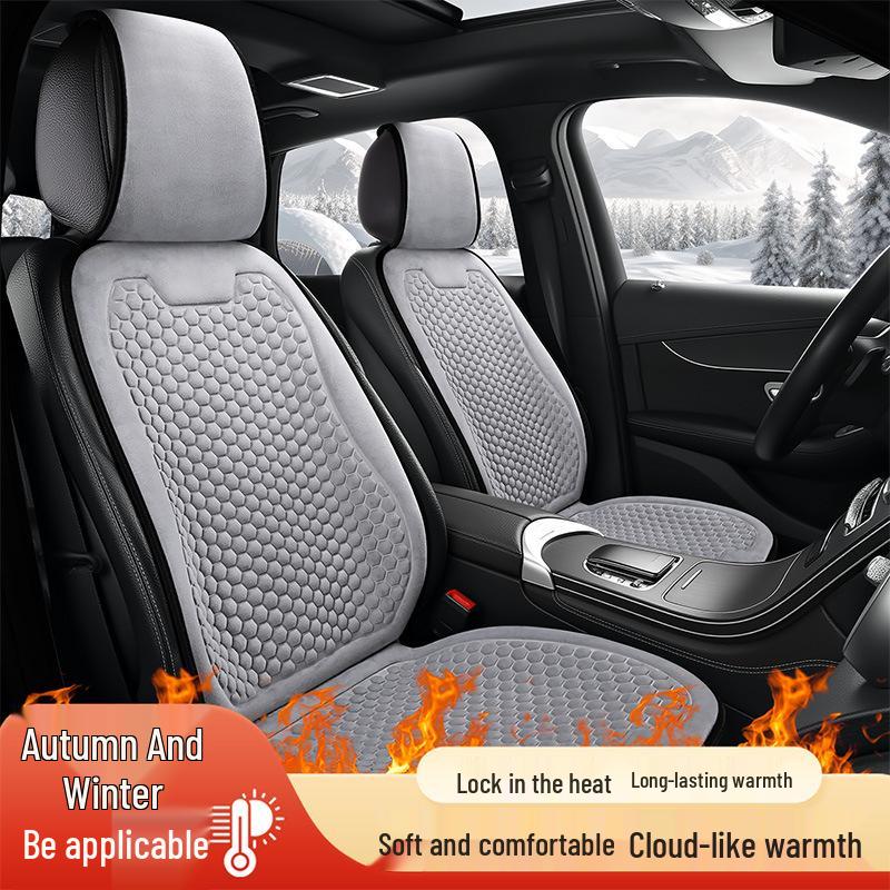 Plush Winter Car Seat Cushion – Universal Warm Cover for Sedans, Office, and Home Use.
