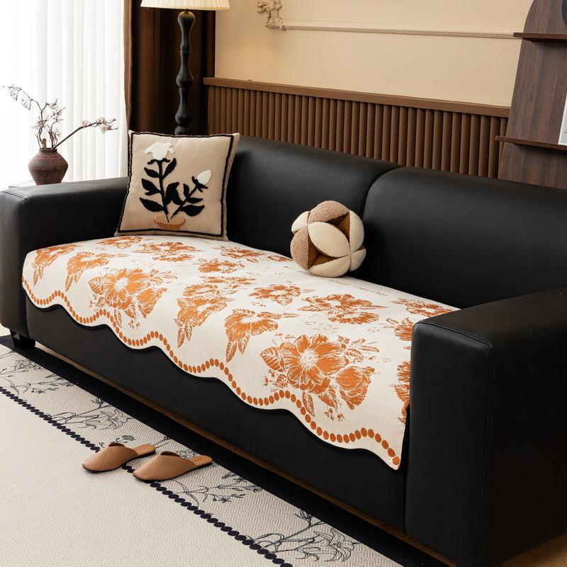 French Special-Shaped Sofa Cushion  New Light Luxury High-End Feeling Universal In All Seasons Irregular Straight Row Non-Slip Seat Cushion