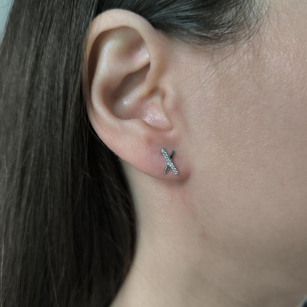 Silver Earrings with Cubic Zirkonia (2186106)