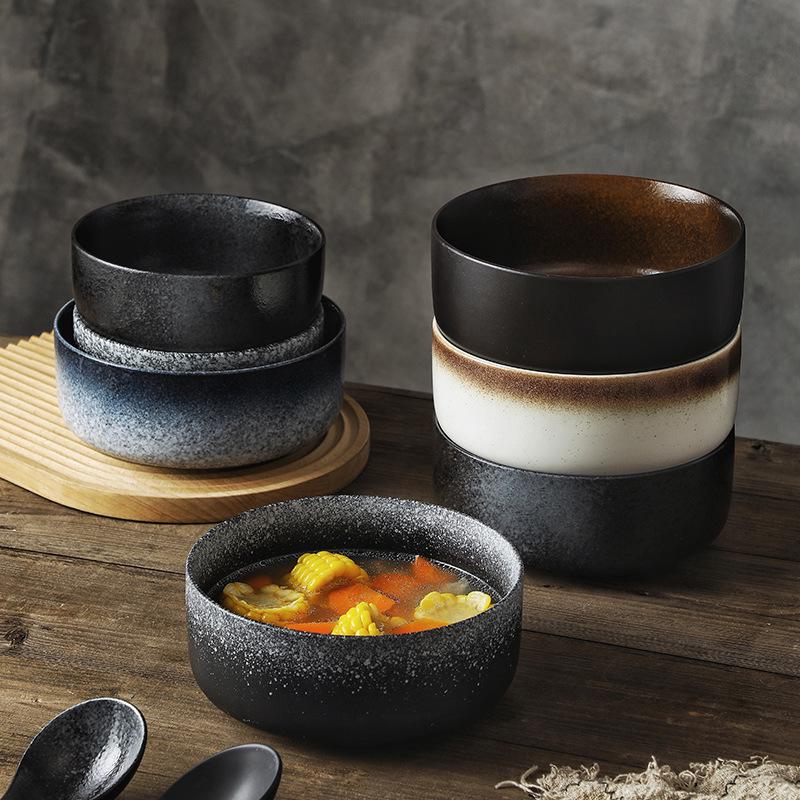 Large Japanese Ceramic Soup & Noodle Bowl - Tang Monk Style