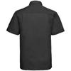 Russell Collection Mens Short Sleeve Poly-Cotton Easy Care Poplin Shirt