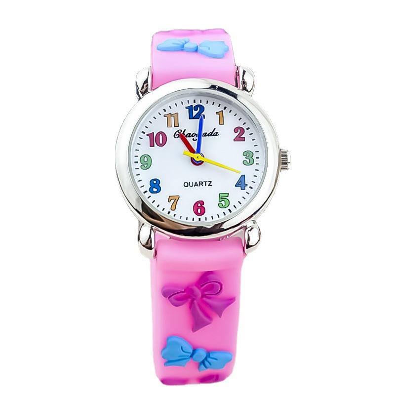 Cute Cartoon 3D Bowknot Children Watch Kids Student Watches