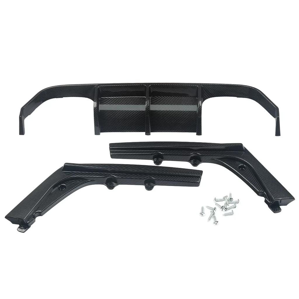 For BMW F80 M3 F82 F83 M4 2015-2020 Car Rear Diffuser Bumper Corner Spoiler Splitter Rear Lip Protector Guard Carbon Fiber Look