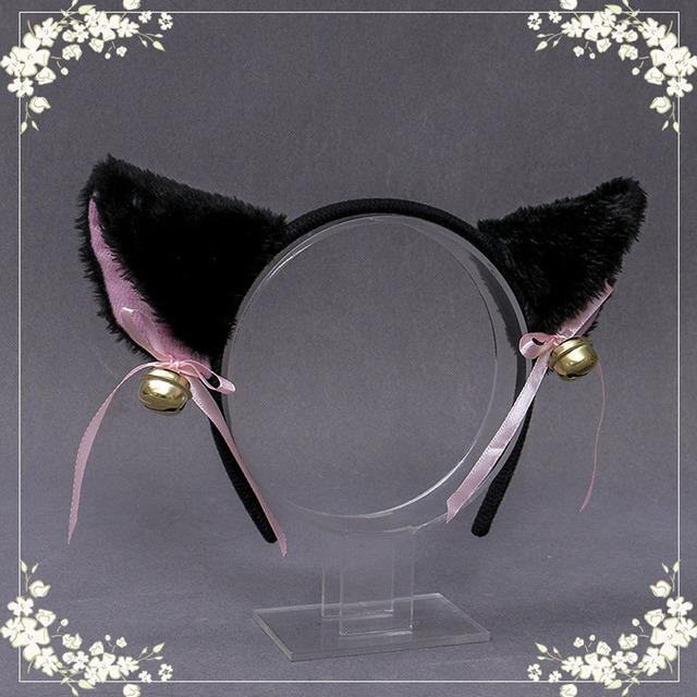 

Animal Plush Cat Tail Cosplay Anime Lolita Girl Maids Cute Beast Bells Tail Handmade Accessories Party Costume Props