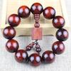 Purple Sandalwood Rhinoceros Horn Prayer Beads Bracelet with High Oil Content - 20 Red Wood Beads