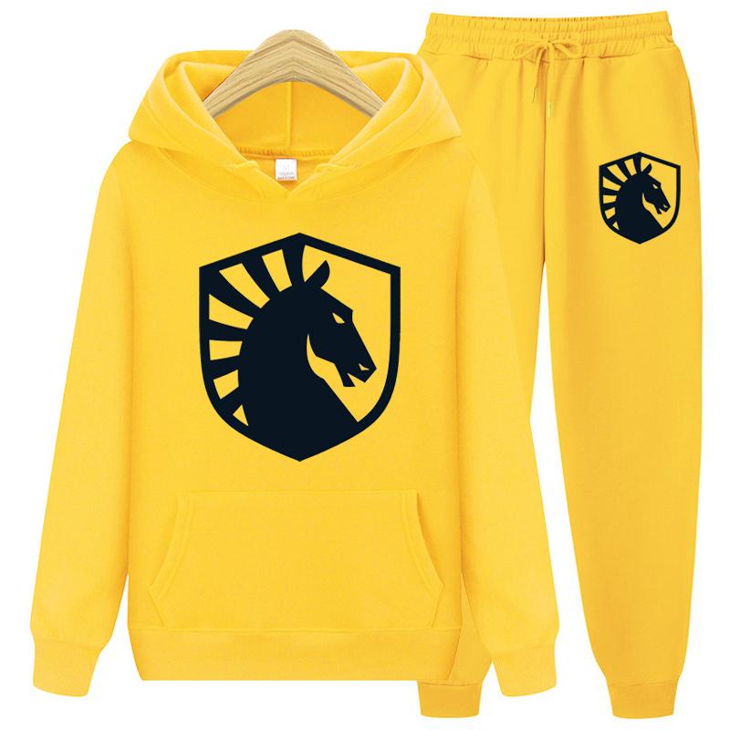 Spring Hoodies Set Sweatshirt+Sweatpants Suit Autumn Winter Warm Tracksuit Sets Women's Classic Hooded Outwear Sets