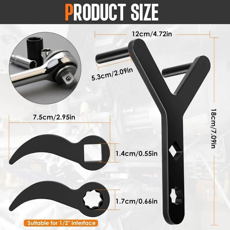 3 Pcs  Automotive Lower Control Arm Removal Tool Ball Joint Pry Bar Set Labor Saving for 1/2 Inch Drive Disassembly Wrench