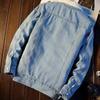Winter Fleece Denim Jacket Men's Thick Warm Lamb Fleece Denim Jacket Autumn and Winter Loose Plus Size