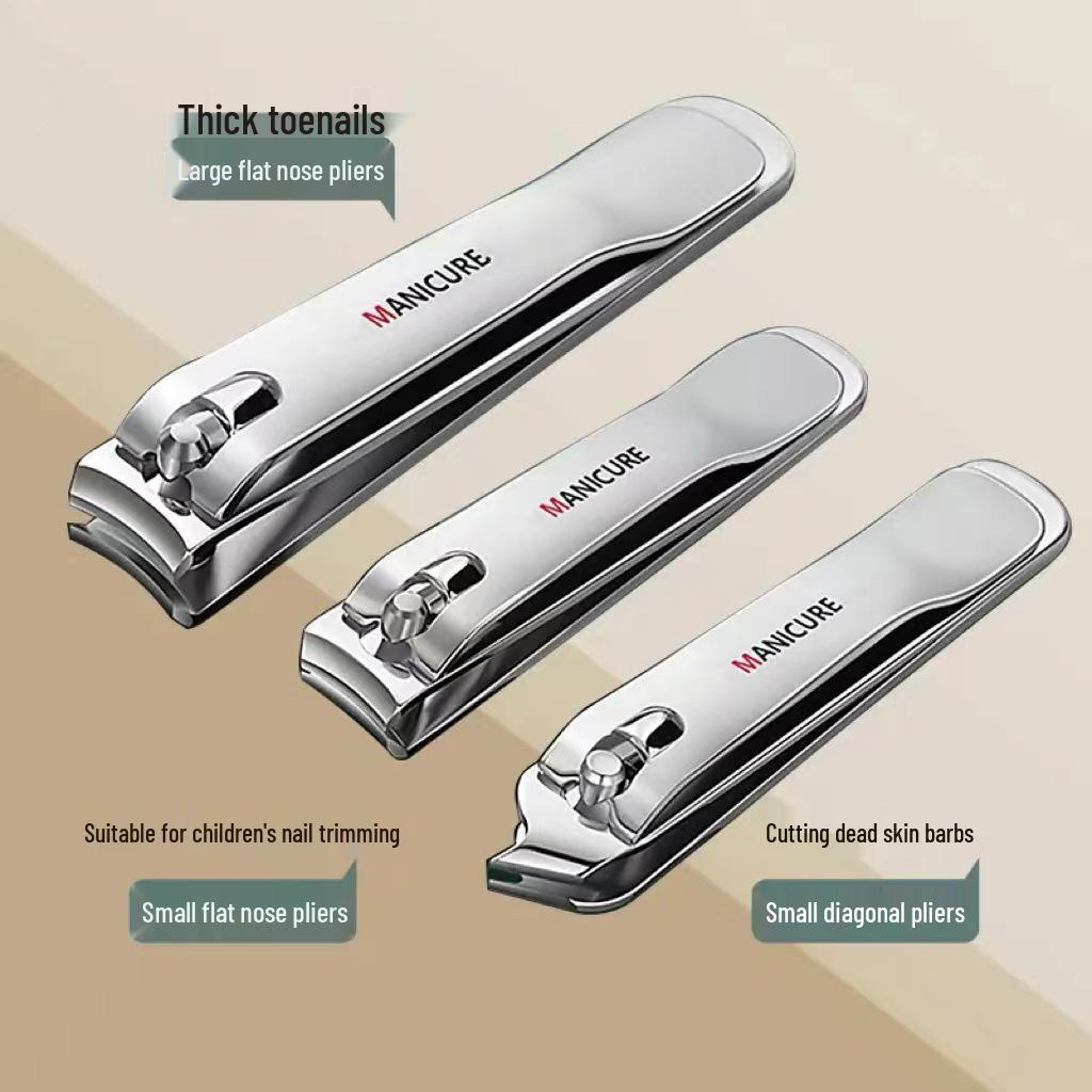 Anti-Splash Nail Clipper Set with Portable High-End Leather Case