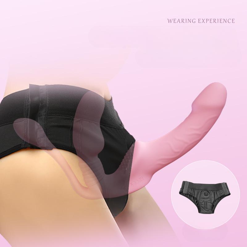 Double-Headed Vibrating Strap-On Dildo - Realistic Thick Penis for Lesbian Couples, AV Sex Toys, Wearable for Outdoor Fun