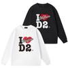 D2 Europe Spring Autumn Pure Cotton Terry Cloth Unisex Hoodie: Trendy Round Neck, Letter Print, Casual Loose Fit.