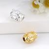 Sterling Silver Taiyaki Cat Beads DIY Hand-woven Rope Accessories