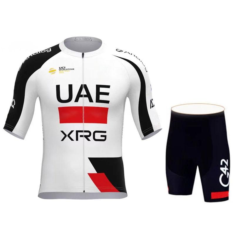 New Pro Team 2025 Uae Cycling Jersey Set Men's Summer Bike Mountain Uniform Ropa Ciclismo Maillot Hombre Bicycle Clothing Suit