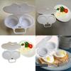 Plastic Microwave Egg Steamer And Frying Box Set For Modern Minimalist Style Kitchen Cooking