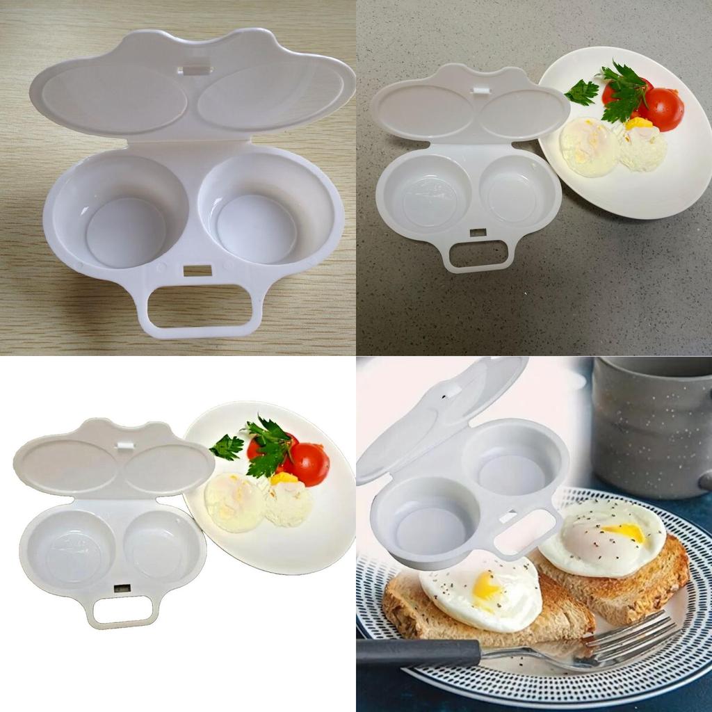 Plastic Microwave Egg Steamer And Frying Box Set For Modern Minimalist Style Kitchen Cooking