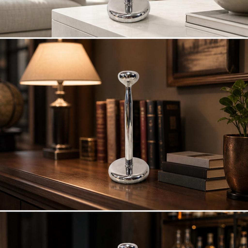 Paper Towel Holder Stainless Steel with Round Base Polished for Kitchen, Dining
