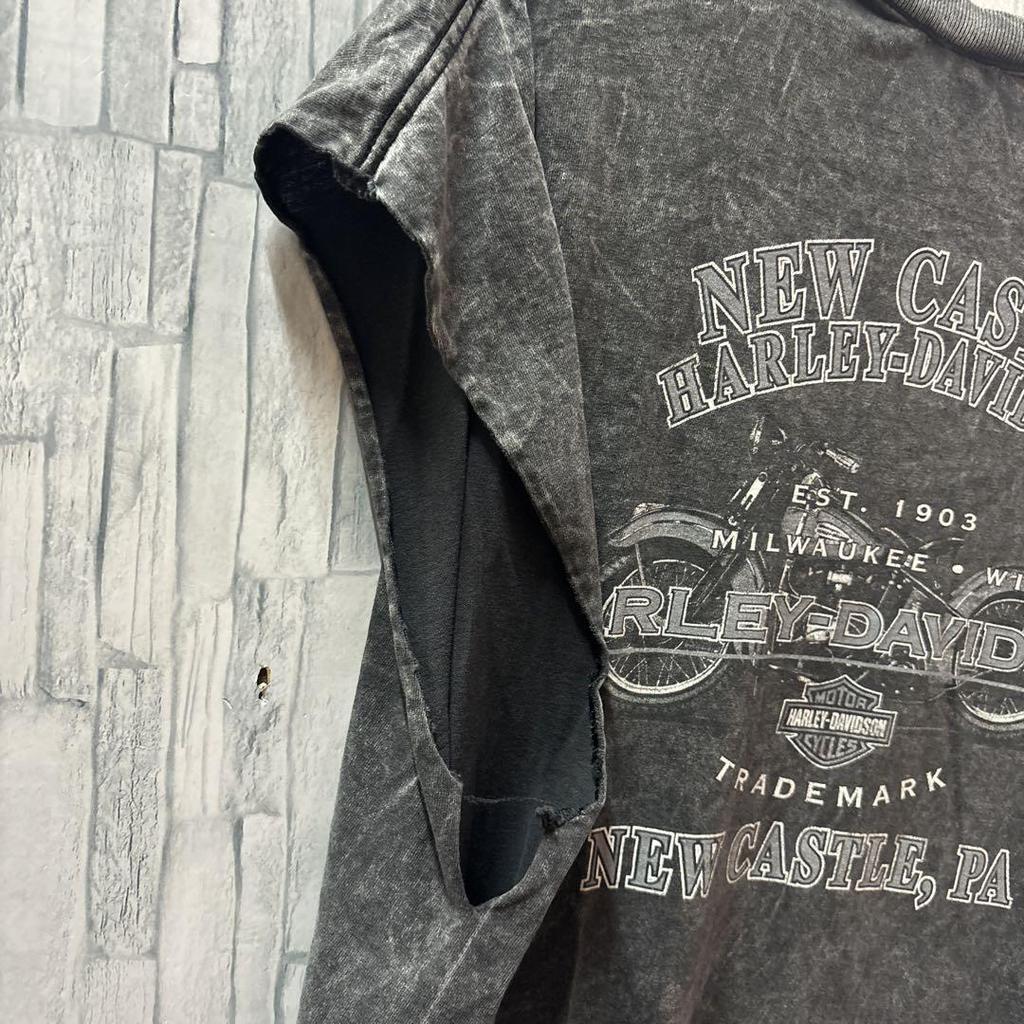 [USED] Vintage Harley-Davidson Tank Top In Faded Gray.