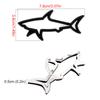 Metal Hollow Shark Sticker Car Leaf Board Shark Gills Modified Decoration Car Sticker Side Label Decoration Personalized Car Sticker