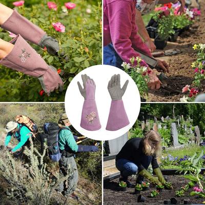 1 pár zahradnických rukavic Účinná umělá kůže proti poškrábání Praktická tepelně odolná ochranná rukavice pro výsadbu