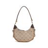 T Monogram Brand Printed Pattern Zipper Closure Jacquard Fabric Armpit Bag Crescent Bag Hand Shoulder Bag Women's Hazelnut Brown 161302-371