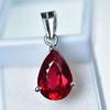 Certified 14 CT Natural Red Ruby Loose Gemstone 925 Sterling Silver Pendant MY.PD-324-NS