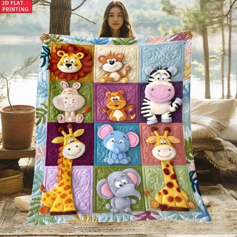 Thick Flannel Fleece Blanket, Soft Nap Throw Blanket & Pet Blanket 70*100cm