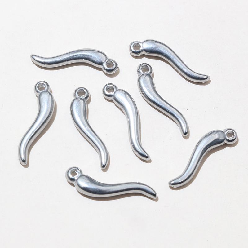 10pcs Enamel Chili Pepper Pendant Charms Stainless Steel  DIY Jewelry Making Accessories for Earrings Necklace Bracelet