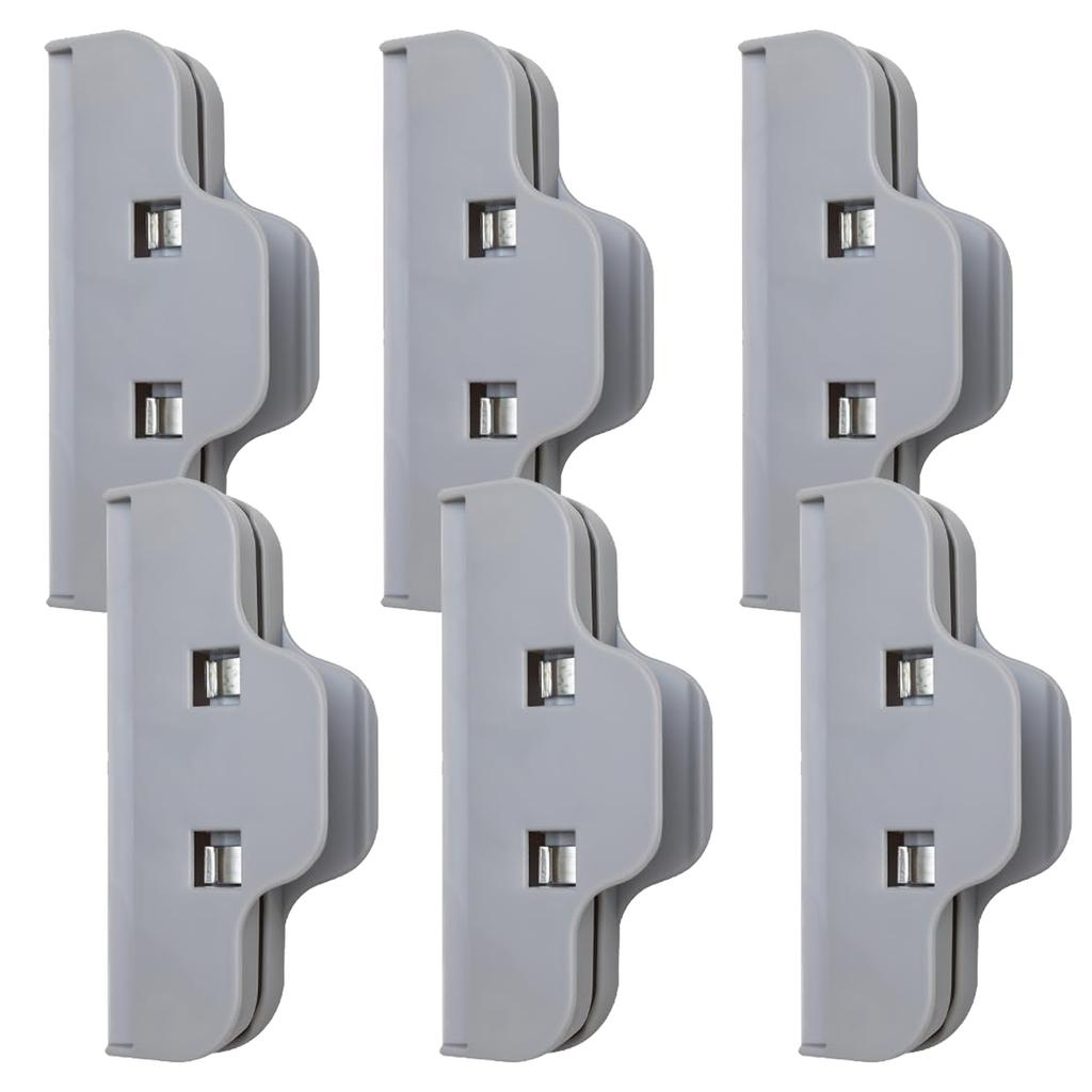 6 Pcs Chip Clips Bag Clips Food Clip, Plastic Sealing Bag Clamp For Food Storage Clamps Bread Sealing Large Clips