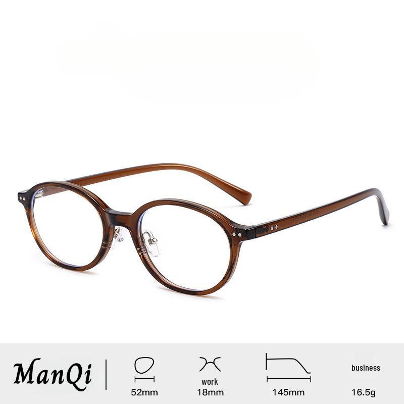 Damskie owalne okulary fotochromowe z nadrukiem panterki blokujące niebieskie światło - Studenckie oprawki do okularów na miopię