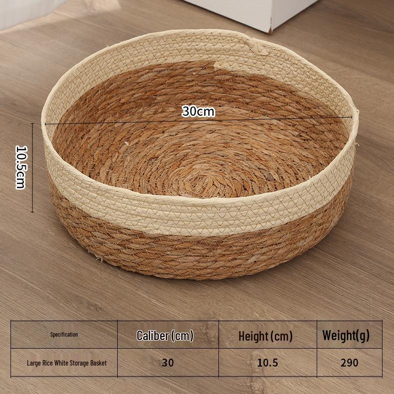 Dekorativer geflochtener Rattan-Aufbewahrungskorb für Snacks und Obst