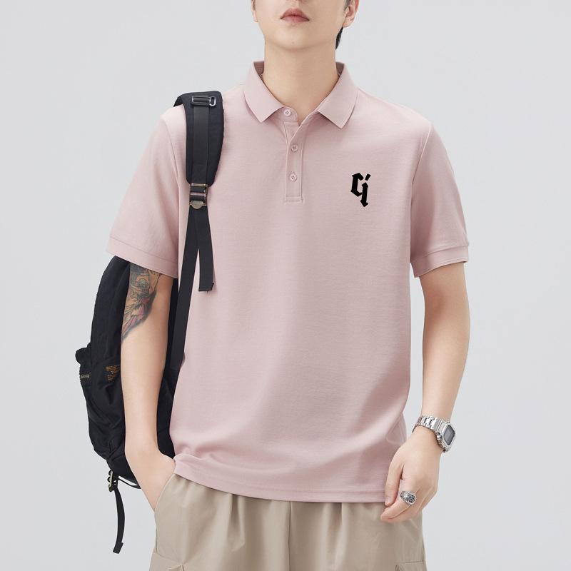 Summer Thin Three-dimensional Silicone Printed Short-sleeved POLO Shirt Men's T-shirt Top
