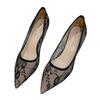 - Sexy temperament pointed-toed stiletto single shoes women's fashion mesh banquet women's shoes lace high heels