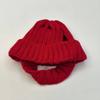 Red Knitted Pet Dog Hat Winter New Year Love Design Wool Cap  Warm Cold-Proof Puppy Headwear Fashionable Festive Pet Accessory