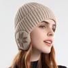 Hat Women's Fleece Thickened Winter Warm Scarf Suit Cycling Ear Protection Hat Men's Knitted Wool Hat