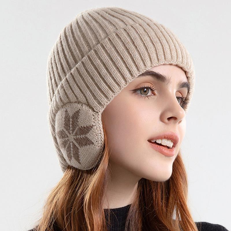 Hat Women's Fleece Thickened Winter Warm Scarf Suit Cycling Ear Protection Hat Men's Knitted Wool Hat