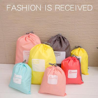 4pcs Lot Set Travel Storage Bag Waterproof Nylon Drawstring Pouch Men and Women Folding Clothes Classified Organizers