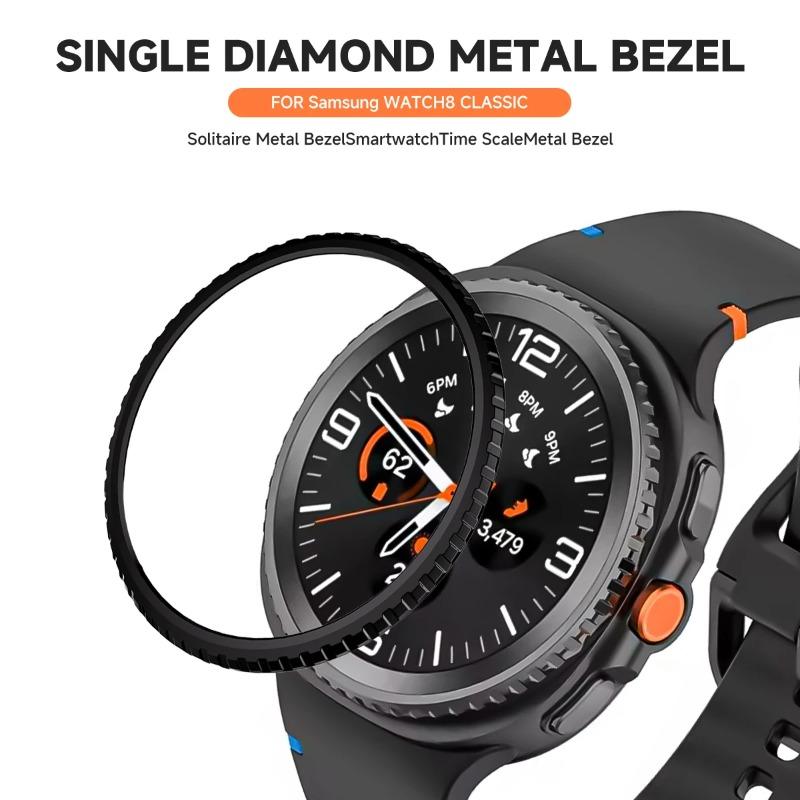 Metalllünette für Samsung Galaxy Watch 8Classic 46mm Schutzhülle Ring Bumper Uhrengehäuse für Galaxy Watch 8Classic Zubehör