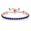 Luxury Alloy Fake Zircon Crystal Bracelet Fashion Women Wrist Jewelry Elegant Style