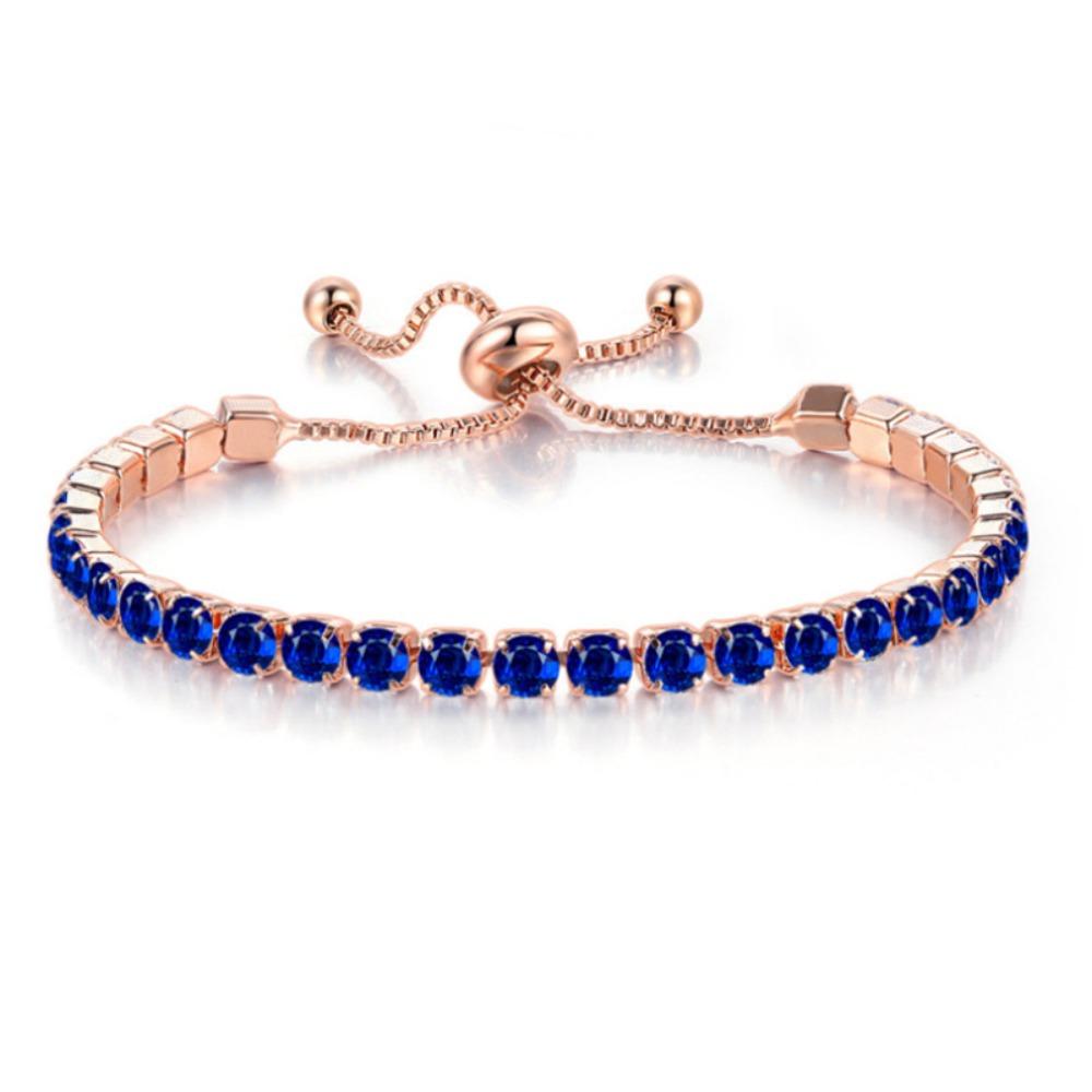 Luxury Alloy Fake Zircon Crystal Bracelet Fashion Women Wrist Jewelry Elegant Style