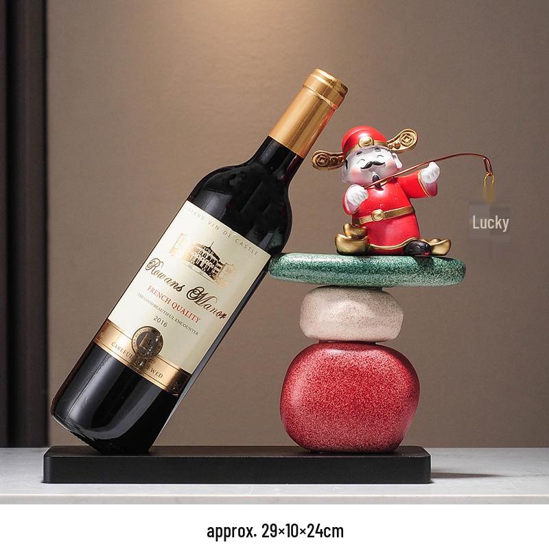 Modernes Hirsch Weinregal Ornament: Kreativer Flaschenhalter im leichten Luxus für Wohnzimmerdekoration