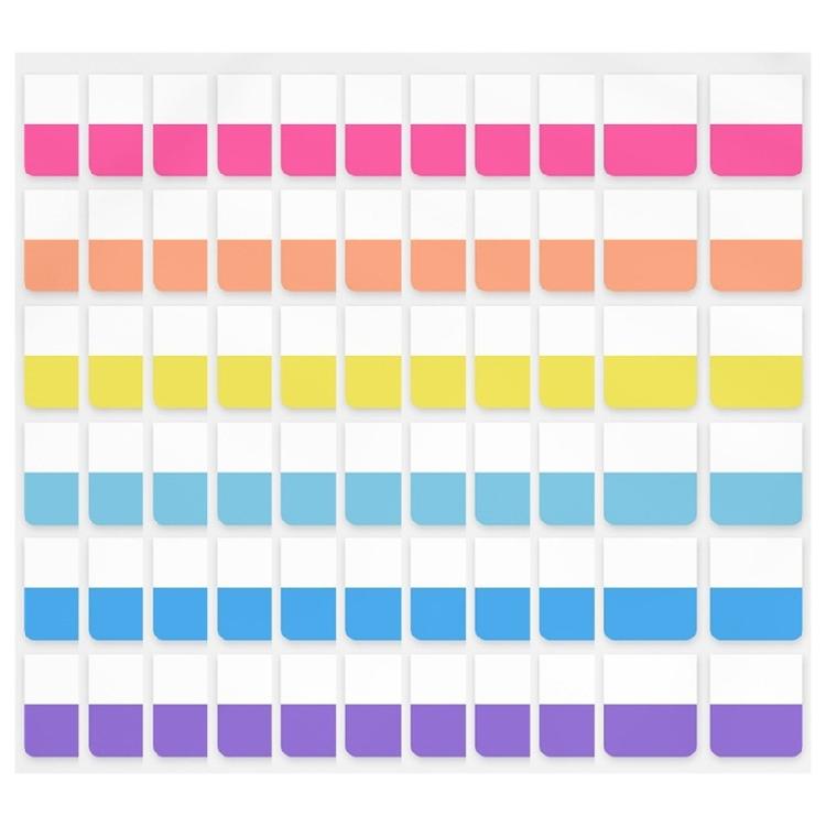 Helle Farbfarbseiten-Index-Aufkleber Klare Seitenmarkierer für Seiten-Lesezeichen Haftnotizen Fahnen, Bunte Index-Tabs Index-Fahnen
