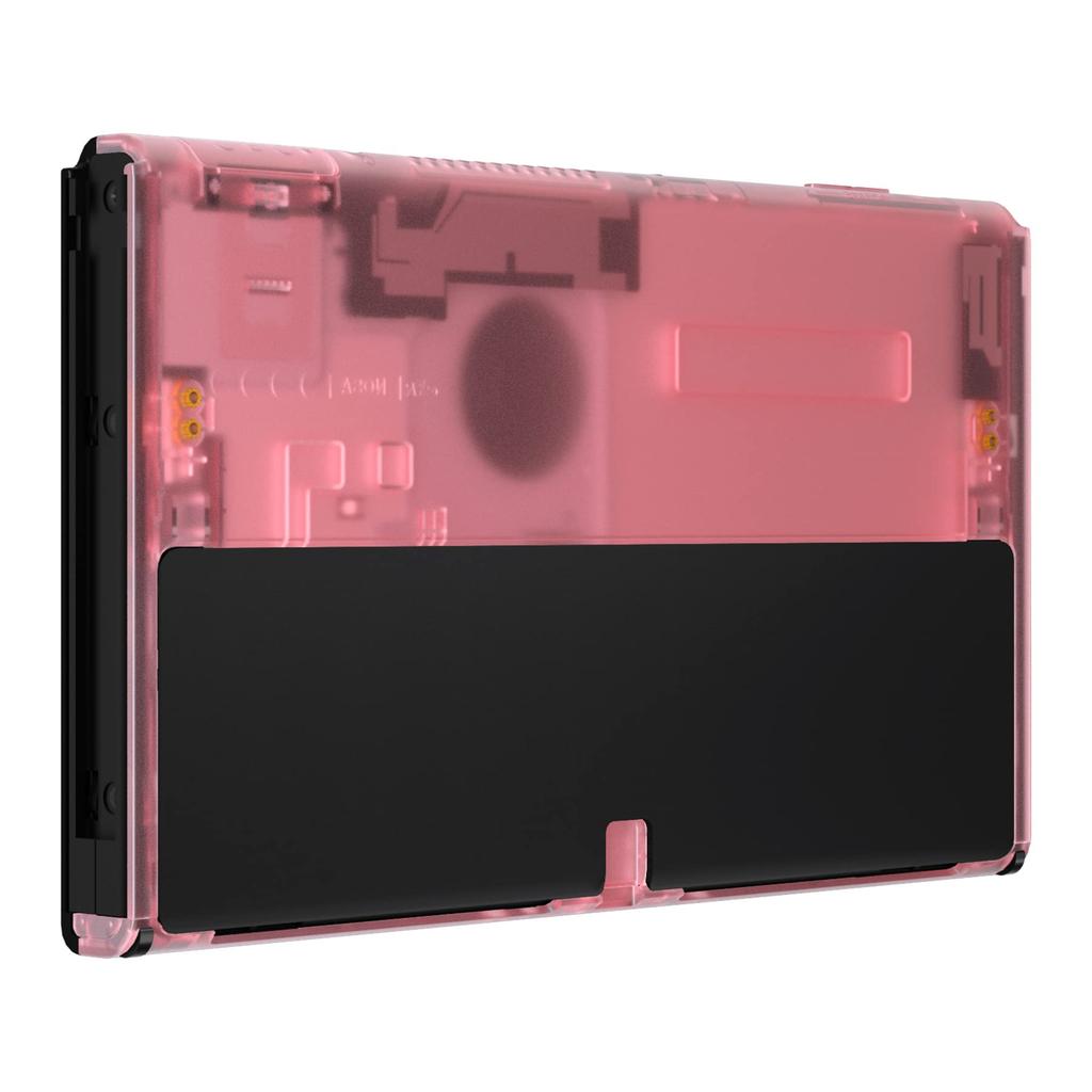 eXtremeRate Switch Compatible with OLED Soft Touch Console Back Plate DIY Replacement Housing Shell Clear Material Switch Shell Switch Stand Not