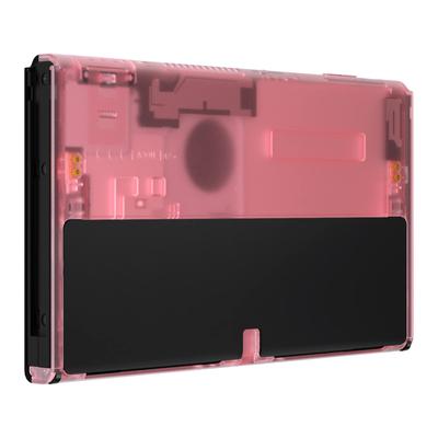 EXtremeRate Switch Kompatibel mit OLED Soft-Touch Konsolen-Rückseite DIY Ersatzgehäuse Schale Klares Material Switch Schale Switch Ständer Nicht