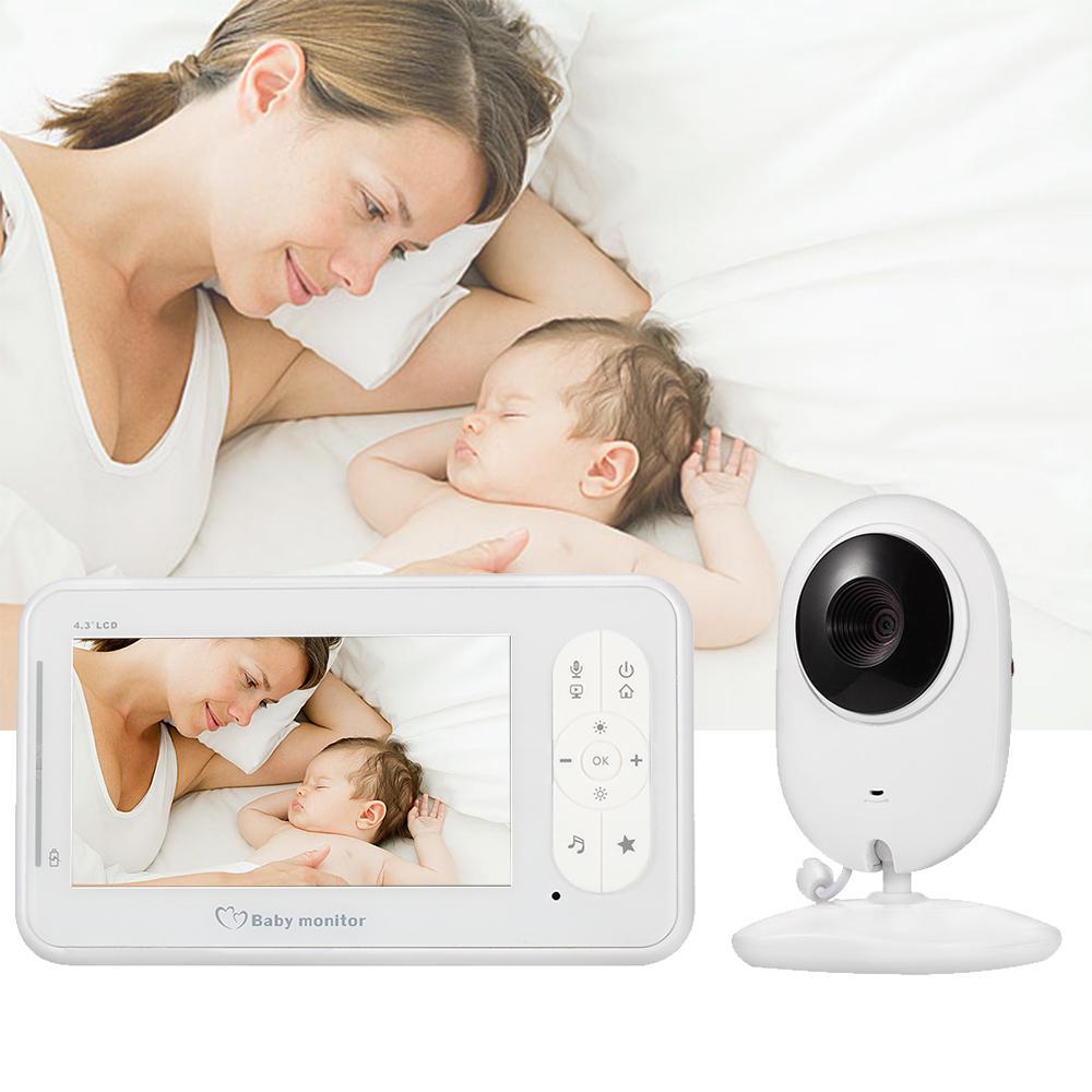 Baby monitor wireless digital de 3,5 inch cu monitor de vedere nocturnă pentru copii, interfon cu cântec de leagăn, detectarea temperaturii camerei