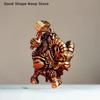 Brass Goat Dwarf Warrior Figurine Miniature Desktop Ornaments Retro Metal Models Statue Brass elderly deer riding ornament