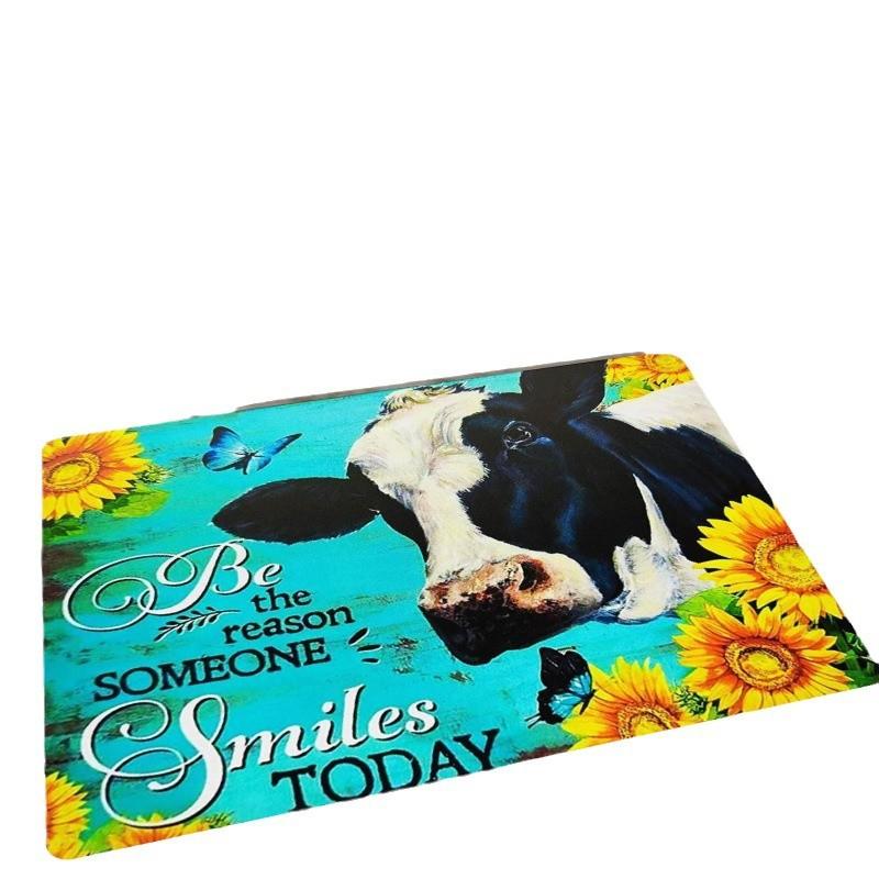 Kuh Kieselgur Fußmatte Eingangstürmatte Badezimmerbodenmatte Waschmaschinen Staubschutzpad Etikett