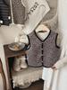 88301 Kids' Fashionable Fleece Vest - 2025 Autumn/Winter Warm Sleeveless Jacket